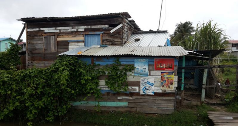 The house in which Chandroutie Persaud was found bound, gagged and murdered