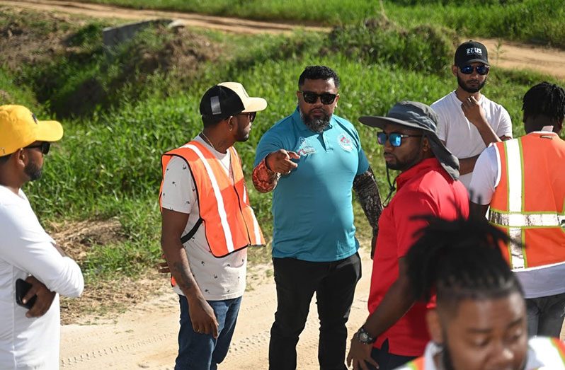 Pertab Chief Executive Officer of the CH&PA, Dr. Martin Pertab, engaging contractors at the construction site on Saturday