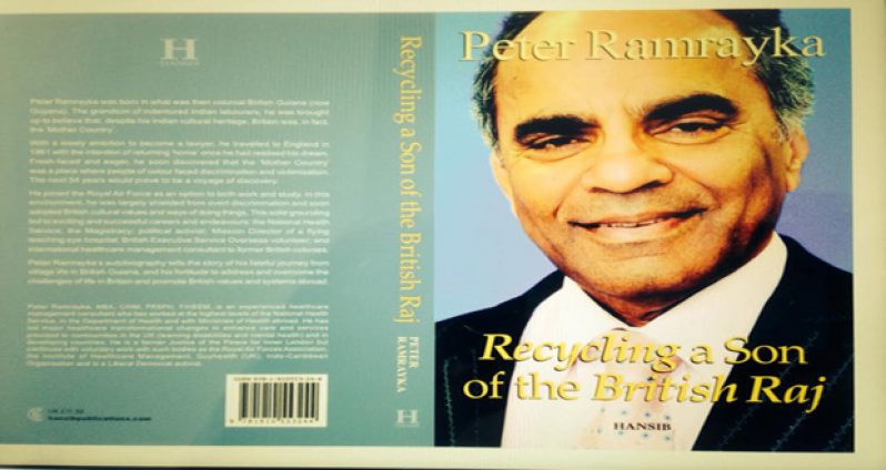 The cover of Peter Ramrayka’s book (front and back)