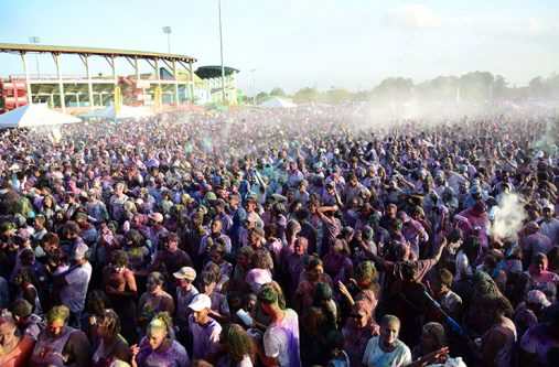 The mammoth crowd at the National Stadium [Samuel Maughn photo]