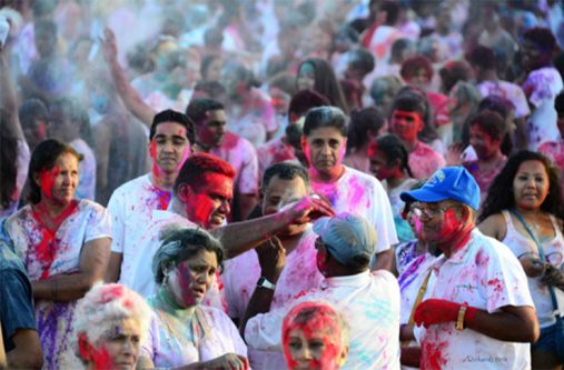 Phagwah celebration in full swing at the Guyana National Stadium, Providence, East Bank Demerara (file photo)