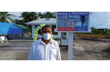 Pharmacist and owner of Simon’s Pharmacy, Emmanuel Simon at the opening ceremony