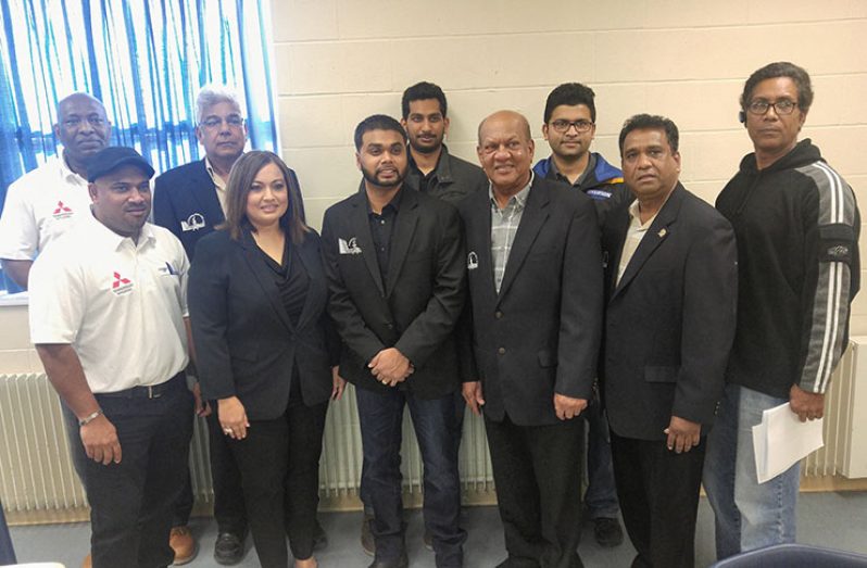 SCA executive members - president Shiv Persaud is third from left (front row).