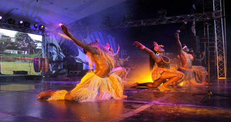 A mixed Amerindian-African dance performed by Guyanese dancers (Photos by Ravin Singh)