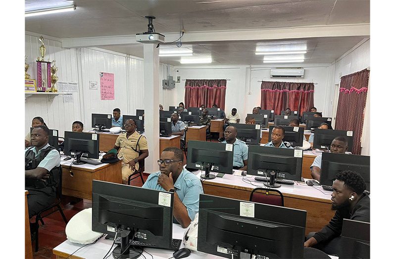 Police ranks in Region Seven participate in the elections training