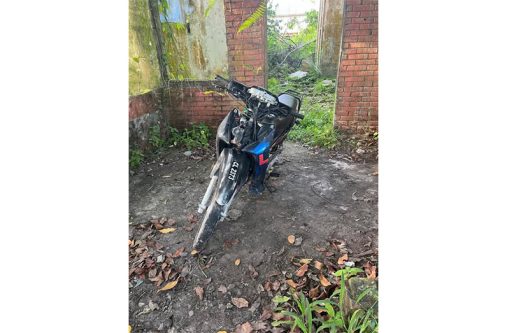 The motorcycle confiscated during the operation