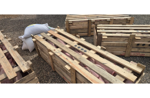 The gift pigs upon arrival in crates following promises fulfilled during a presidential visit to the region