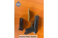 Ranks allegedly found the 9mm pistol and 11 matching live rounds concealed beneath a floor mat in the front passenger area