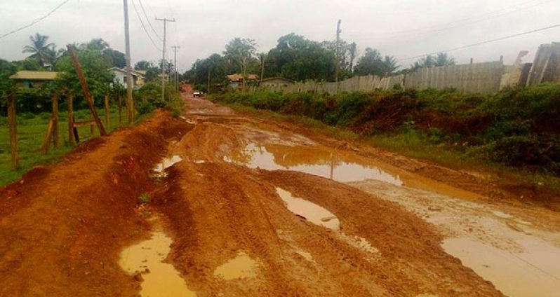 The state of the roads in the community in recent weeks