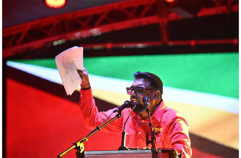 President Dr. Mohamed Irfaan Ali (Delano Willams photo)
