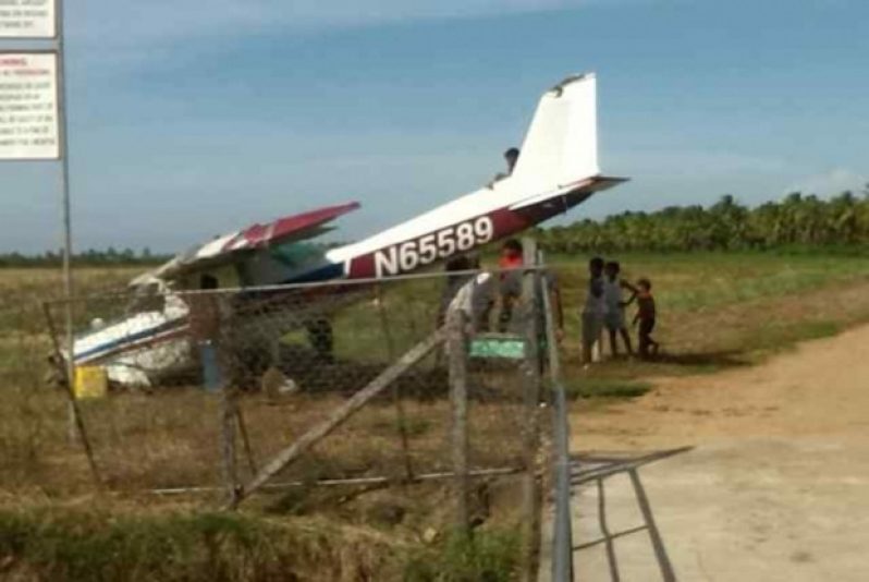 The US-registered aeroplane that was involved in the accident.