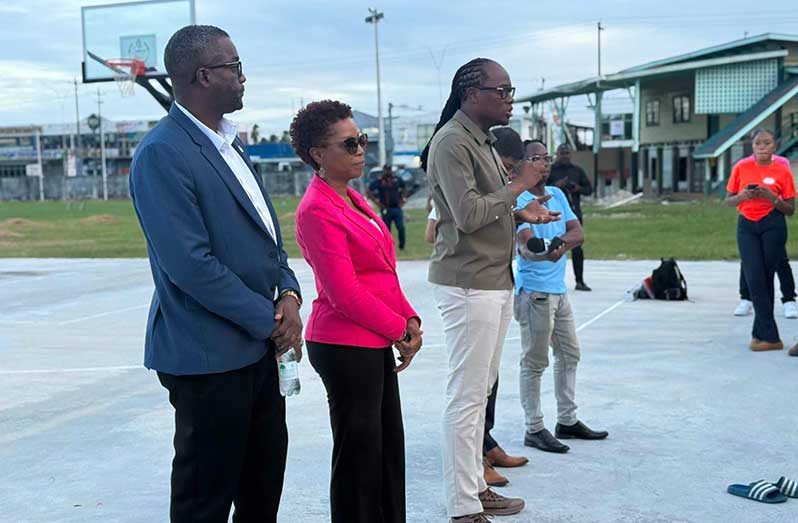 Minister within the Ministry of Culture Youth and Sports, Steven Jacobs, Minister within the Ministry of Housing, Vanessa Benn and Regional Chairman of Region Four, Clemsford Belgrave