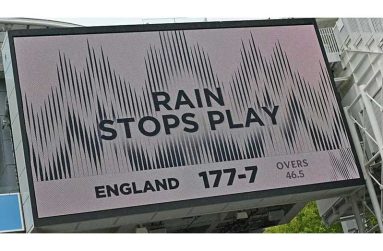 Play at Lord's was abandoned for the day shortly after 17:00 BST on Saturday