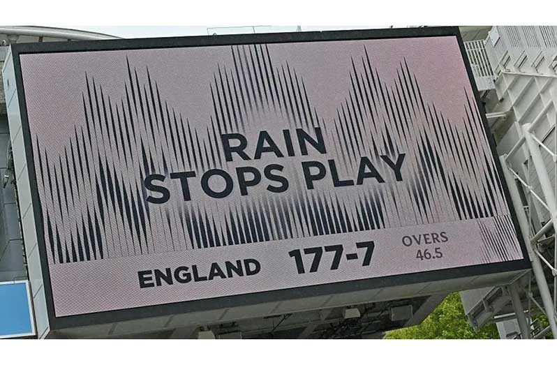 Play at Lord's was abandoned for the day shortly after 17:00 BST on Saturday