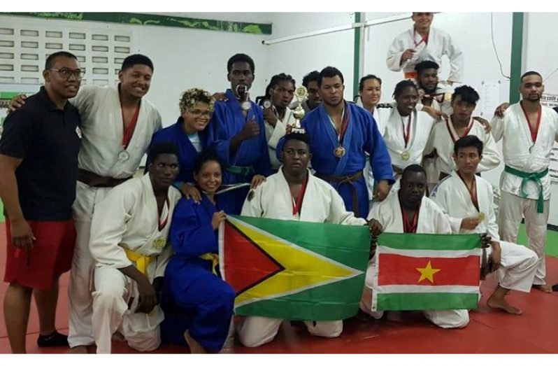 The Guyana club team and Suriname club winners after the competition.