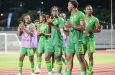 Grenada players celebrate their win