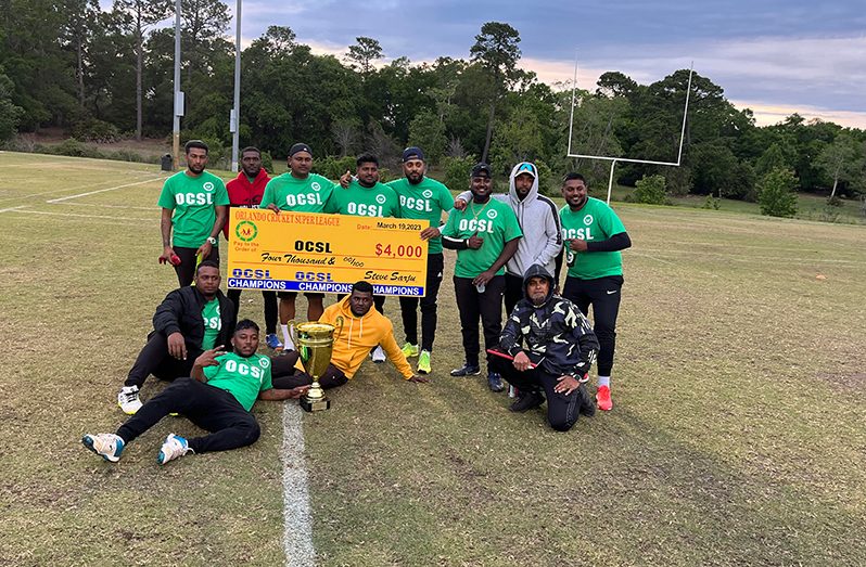 Orlando Open All Stars players pose with their winnings.