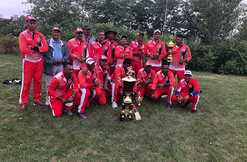 The victorious Toronto Blizzards team pose with their winnings