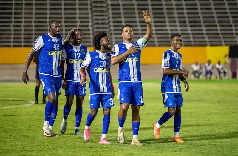 Mount Pleasant players celebrate after their win