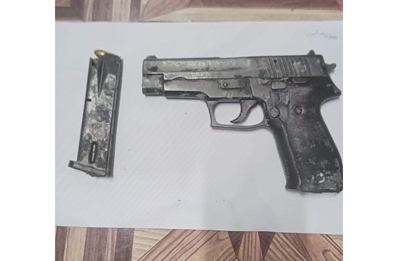 The firearm that was discovered by police on Sunday