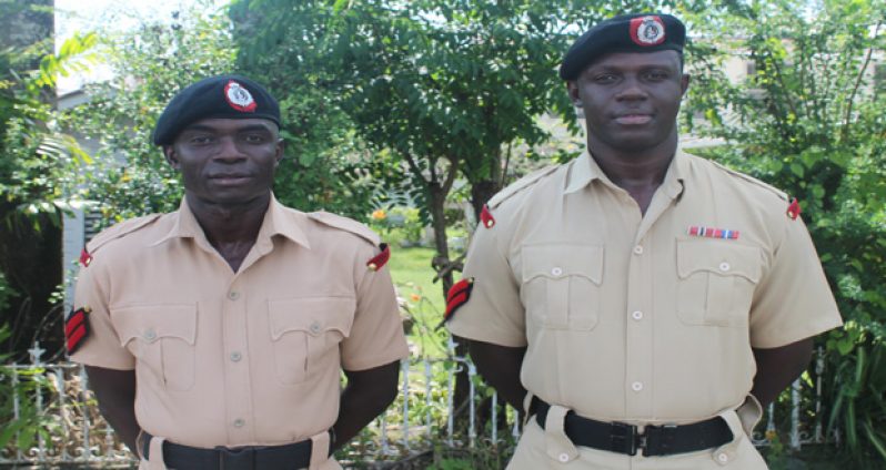 Cpl. Peters (left) and Cpl. Williams (Photo courtesy GPF)