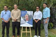 From left to right: President of the Tourism and Hospitality Association of Guyana (THAG), Mitra Ramkumar; IICA's Country Representative, Wilmot Garnett; Minister of Tourism, Industry and Commerce, Susan Rodrigues and Vilas Gobin of Gobin’s Farm