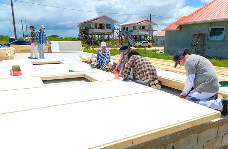 The Polish team piecing together the three-bedroom house to be lifted and anchored