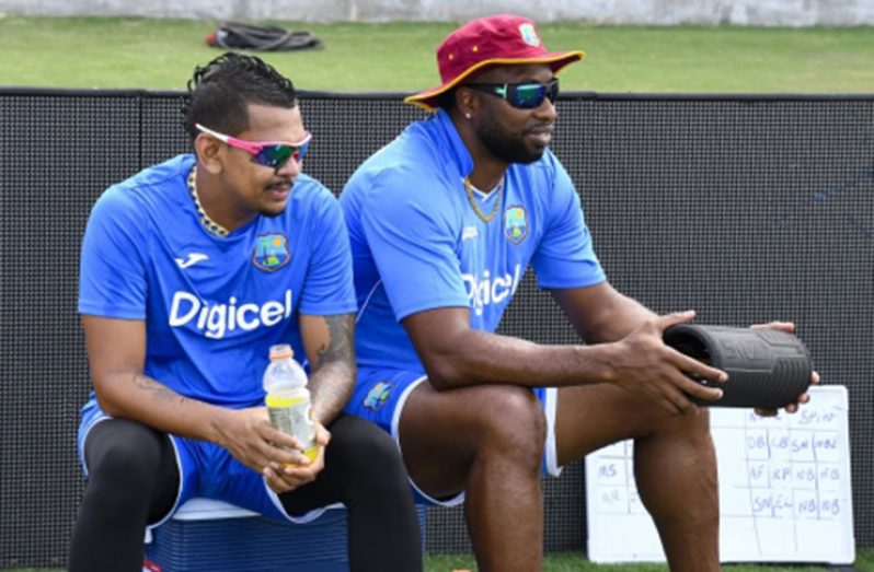 Sunil Narine and Kieron Pollard