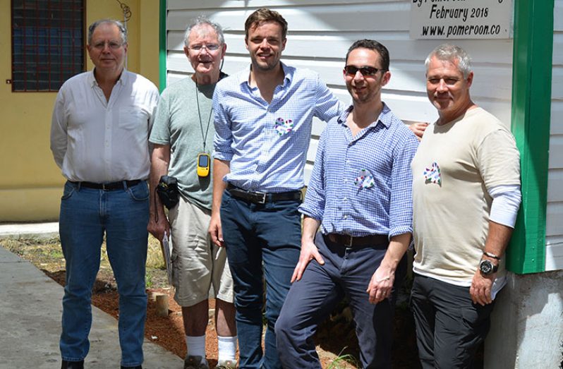 Part of the Pomeroon Trading team: From left are: Consultant Doug Hardman; Chief Scientist, Dr. Andrew Watson; CEO Duncan Turnbull; and Co-Founders Neil Passmore and Hayden Chittell