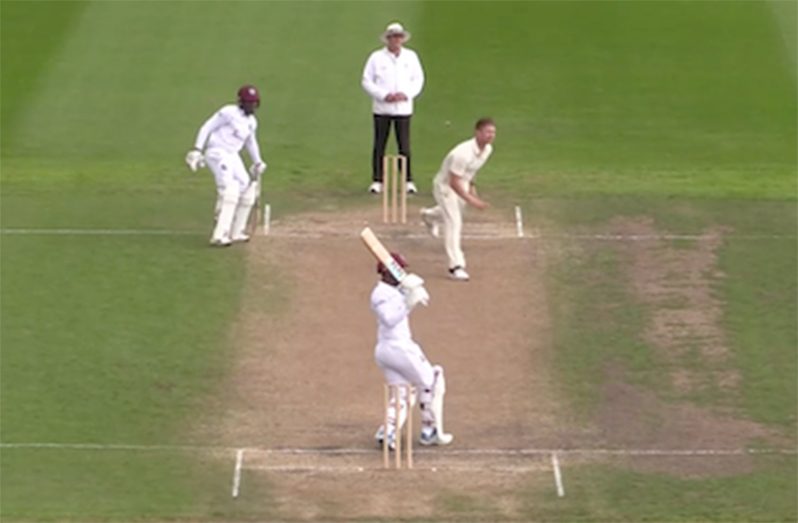West Indies A captain Nicholas Pooran pulls Jimmy Neesham for four during his 69 against New Zealand A on Monday. (NZC image