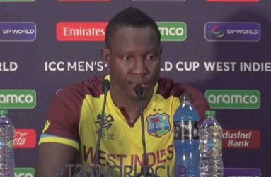 Rovman Powell speaks at the post-match press conference following West Indies’ loss to South Africa.