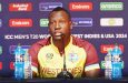 West Indies captain Rovman Powell speaks during Saturday’s media conference