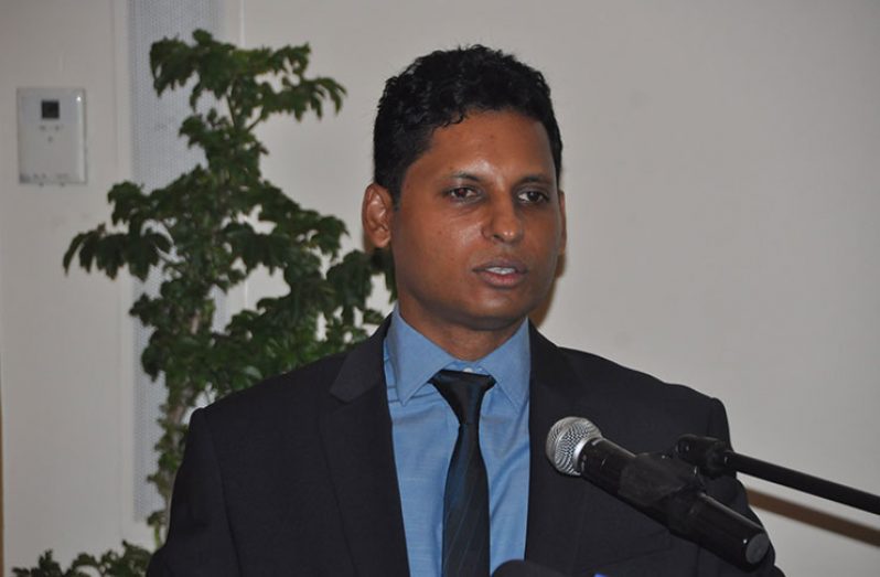 President of the GMSA, Shyam Nokta, during his address at the body’s Annual General Meeting.