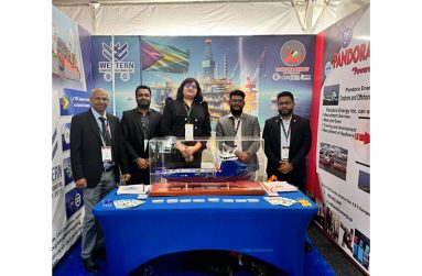 Pandoar Engergy Inc advisor, Pradeep Ramoutar (far left) and a few others from the Pandor team during the Guyana Energy Conference and Supply Chain Expo