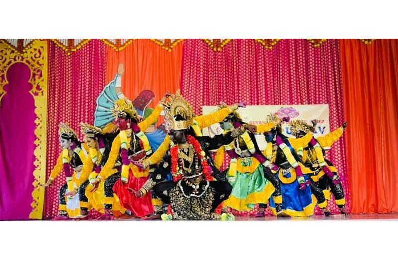 The youths during folk dances