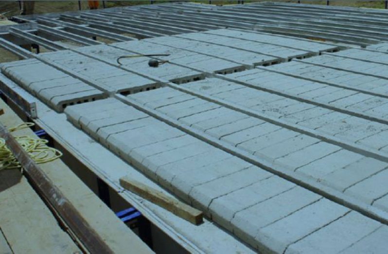 A view of the prefabricated flooring in use