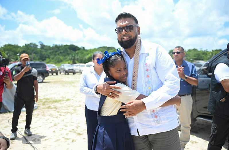 The government took its outreach to the ground in Region Ten yesterday, as President Dr. Irfaan Ali and cabinet ministers fanned out across communities to engage directly with residents (Office of the President photos)