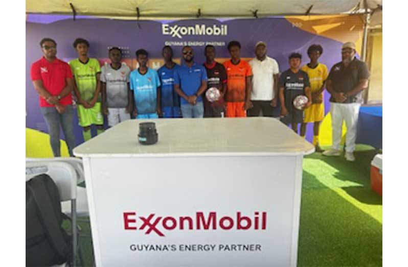 The eight schools contesting the ExxonMobil Linden Schools U18 football championship, were last Saturday presented with new uniforms for the next round