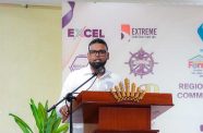 President, Dr Irfaan Ali speaking at the business networking event hosted by the Region Three Chamber of Commerce and Industry (R3CCI) last week