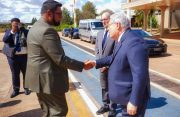 President Dr. Irfaan Ali on Monday arrived in Brasilia, Brazil, for a Summit of South American Leaders being hosted by President Luiz Inácio ‘Lula’ da Silva (Office of the President photos)