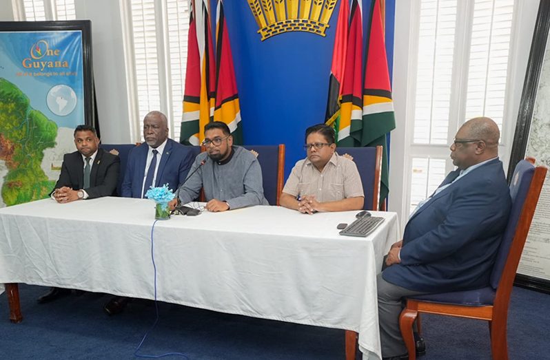 Yet another milestone has been reached to bring the vision of a single electronic identification card for all government and business transactions to reality, as a US$35.4 million contract was signed between Germany-based company, Veridos and the Government of Guyana (Office of the President photo)