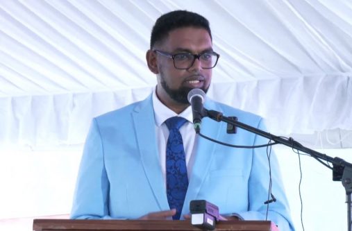 President, Dr Irfaan Ali at Tuesday's opening of the new Teleperformance location.