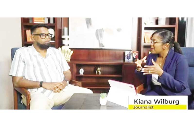 President Dr Irfaan Ali recently sat down with journalist Kiana Wilburg for a special interview, which was released on Tuesday night