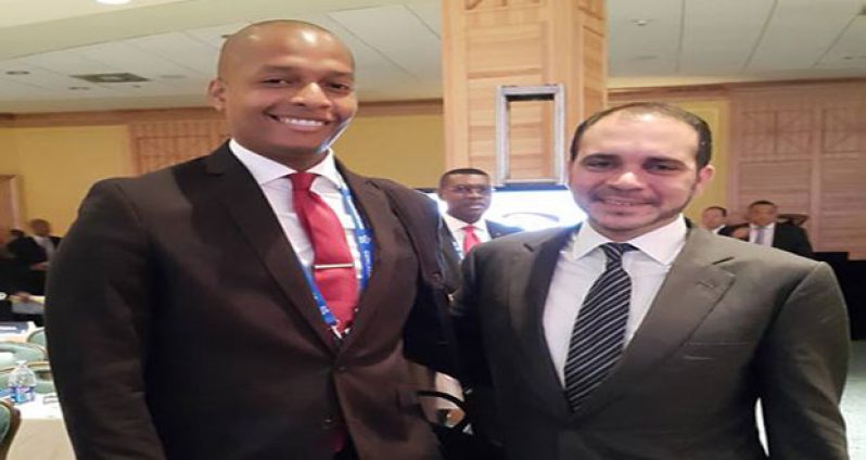 GFF Normalisation Committee Chairman (left) and FIFA Presidential Candidate Prince Ali bin Hussein at the FIFA Congress in Zurich. Prince Ali will stand against Sepp Blatter, who is seeking a fifth term in office.