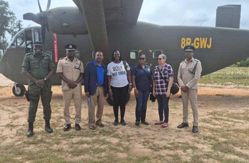 Guyana’s Director of Prisons Nicklon Elliot and Deputy Director of Prisons Kevin Pilgrim, took  the Bahamian high-level delegation on a  tour of the Mazaruni Prison on Wednesday