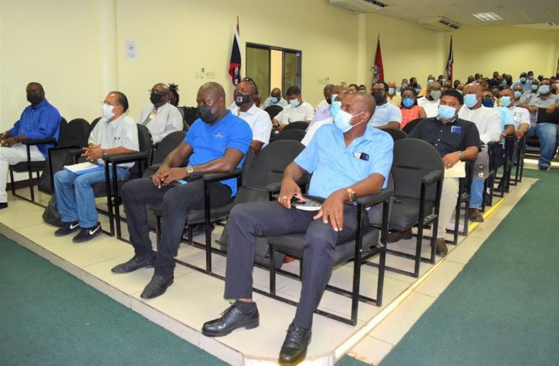 A section of the gathering at the private security meeting held at the Officers’ Training Centre on Tuesday