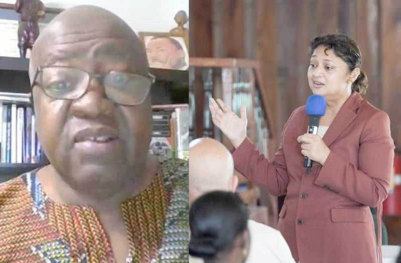 Minister of Local Government and Regional Development, Priya Manickchand, has called out political commentator and newly sworn-in MP Dr David Hinds