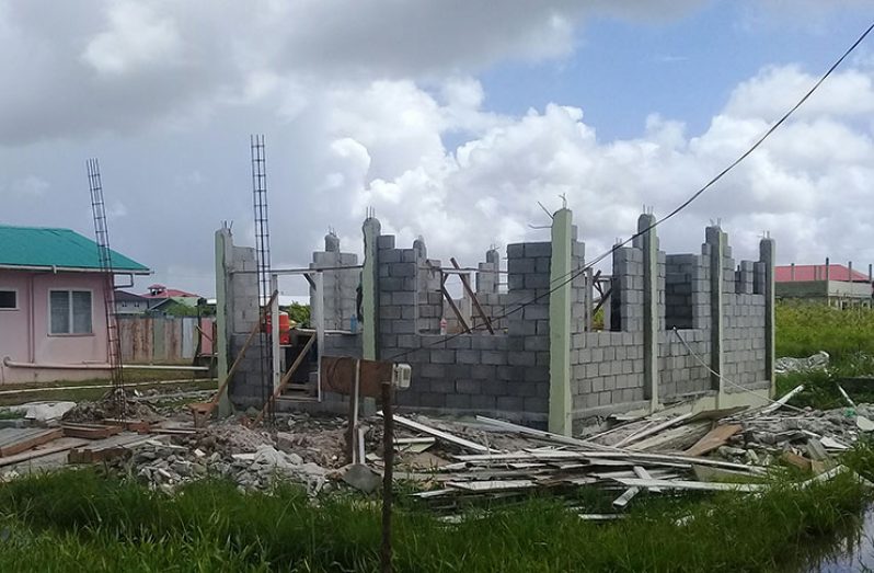 One of the Turnkey houses that had to be rebuilt at Providence