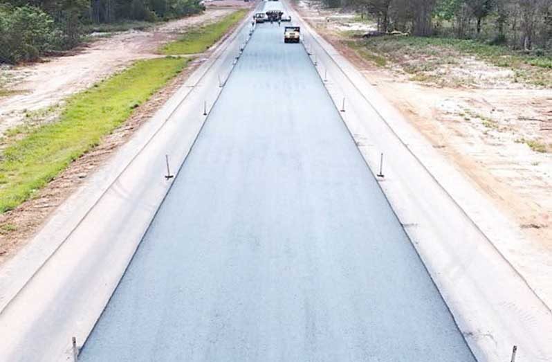 A section of the Linden-Mabura Hill Road