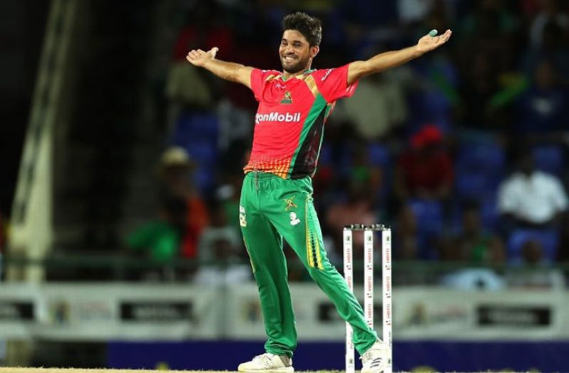 Teenaged Afghan leg-spinner Qais Ahmad celebrates another wicket against St Kitts and Nevis Patriots. He was named Man- of- the- Match for his three-wicket haul CPL T20 via Getty Images